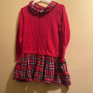 H&M Red Plaid Kids Shirt with Collar
